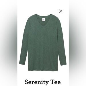 CAbi Serenity Tee Green V Neck Knit Top | Women's Sz M